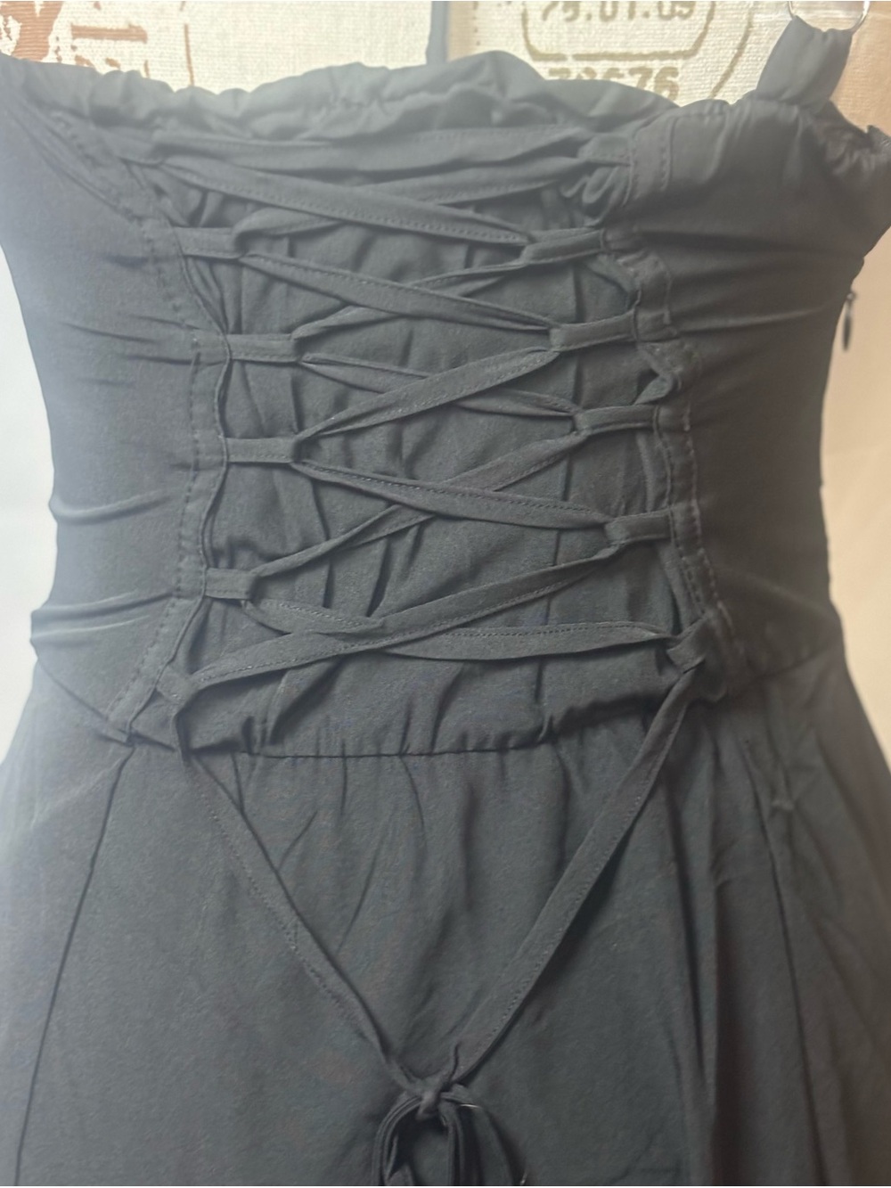 Marthea Women’s Black Midi Casual Sundress Corset Dress Size XS - Picture 5 of 12